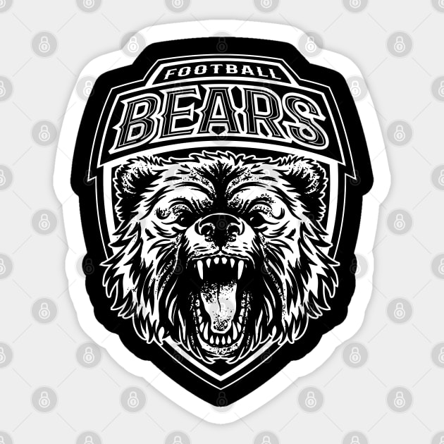 Gridiron Bear Roar Sticker by Life2LiveDesign